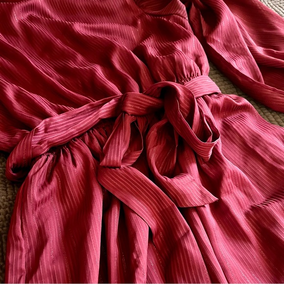 One Loved Babe burgundy dress maroon L - Picture 4 of 10